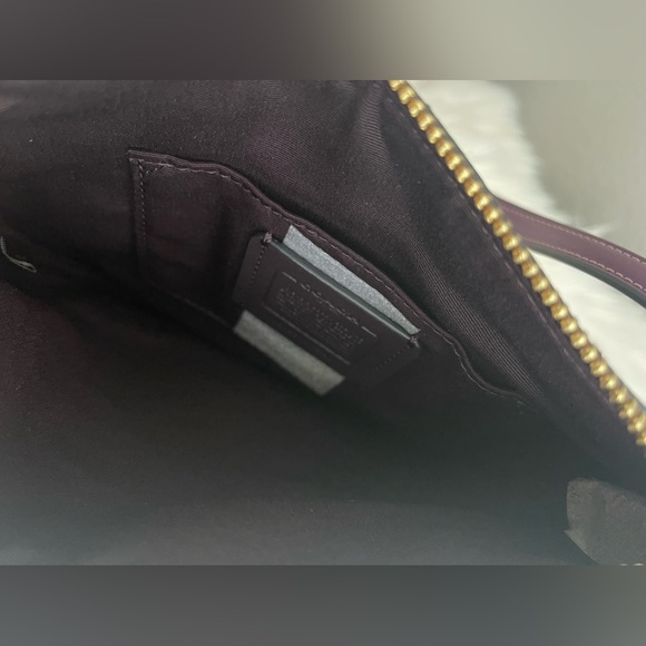 NWT *COACH*  Signature Mini Rowan File Bag KHAKI/DEEP/BERRY CF340 - Picture 5 of 5